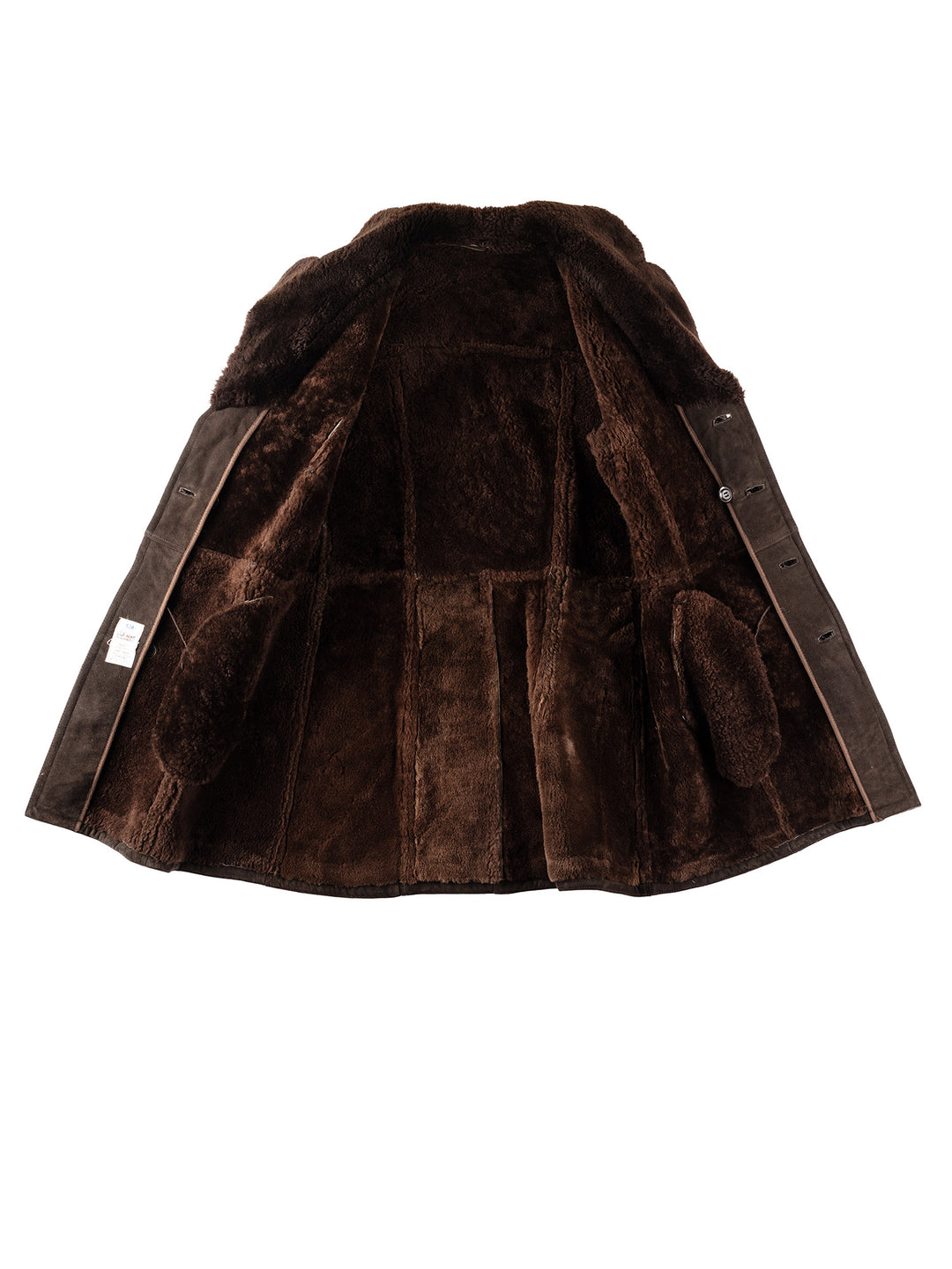 Vintage 70's Men Sheepskin Shearling Vest in BrownVN318