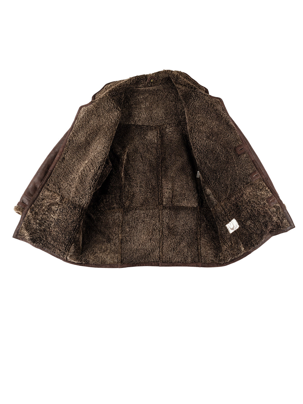 Vintage 80's Men Sheepskin Coat in BrownVN564