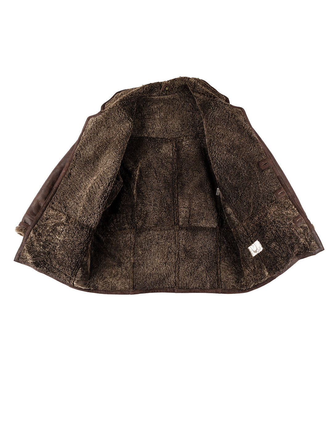 Vintage 80's Men Sheepskin Coat in BrownVN564