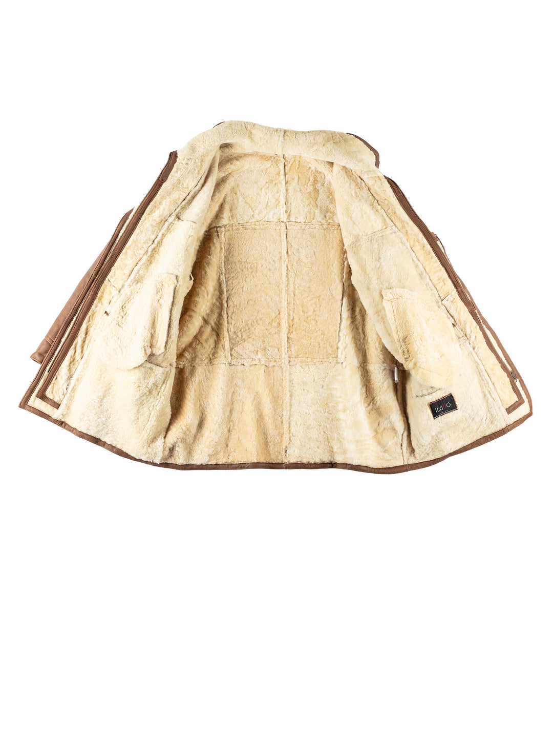 Vintage 80's Men Sheepskin Coat in BrownVN568