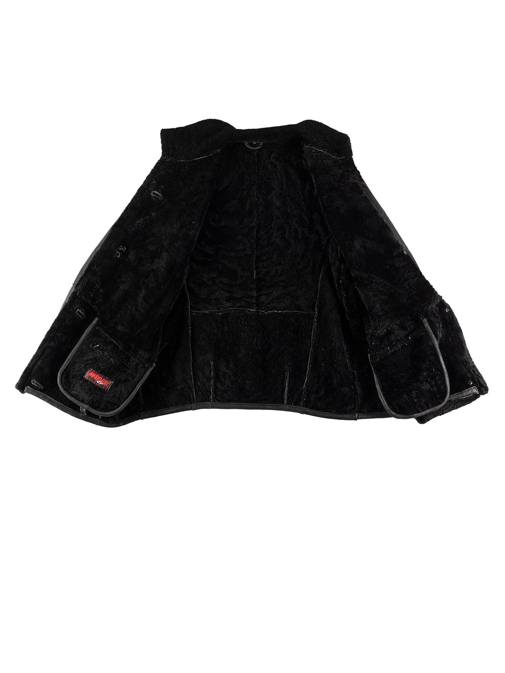 Vintage 80's Women Sheepskin Coat in BlackMN493