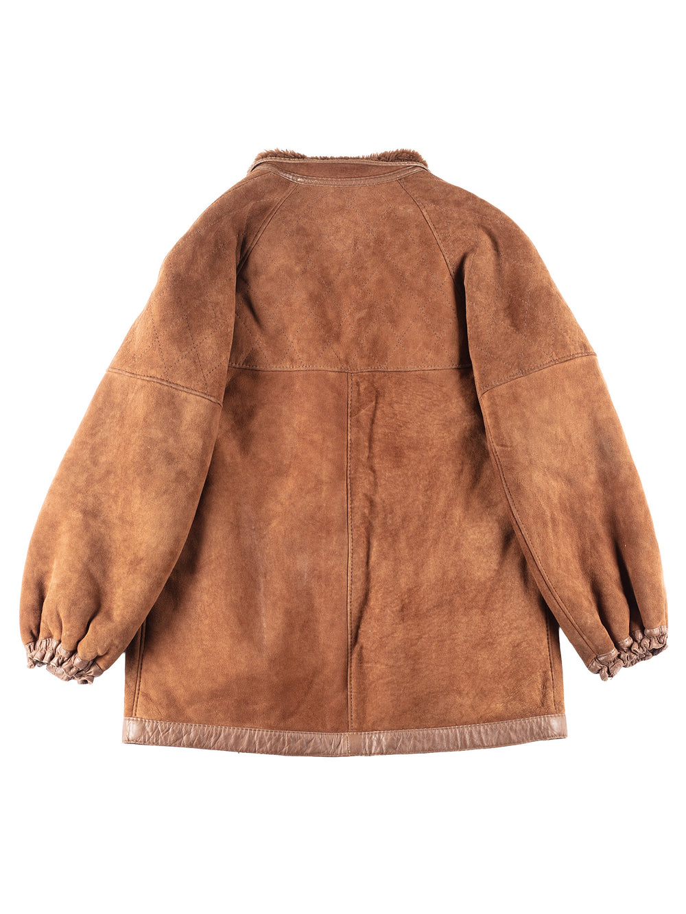 Vintage 80's Women Sheepskin Coat in Brown