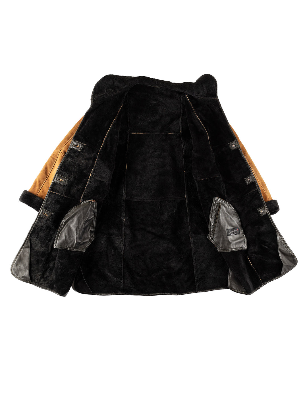 Vintage 80's Women Sheepskin Coat in BrownMN574