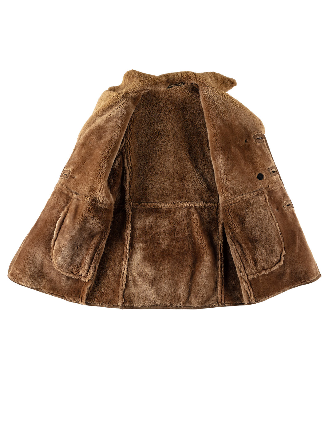 Vintage 70's Men Sheepskin Coat in BrownMN545