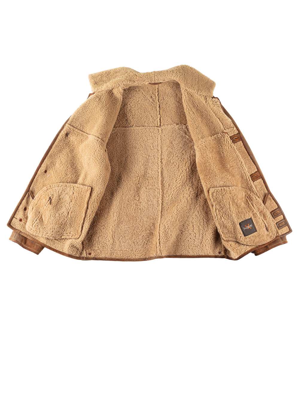 Vintage 90's Men Sheepskin Jacket in BrownVN278