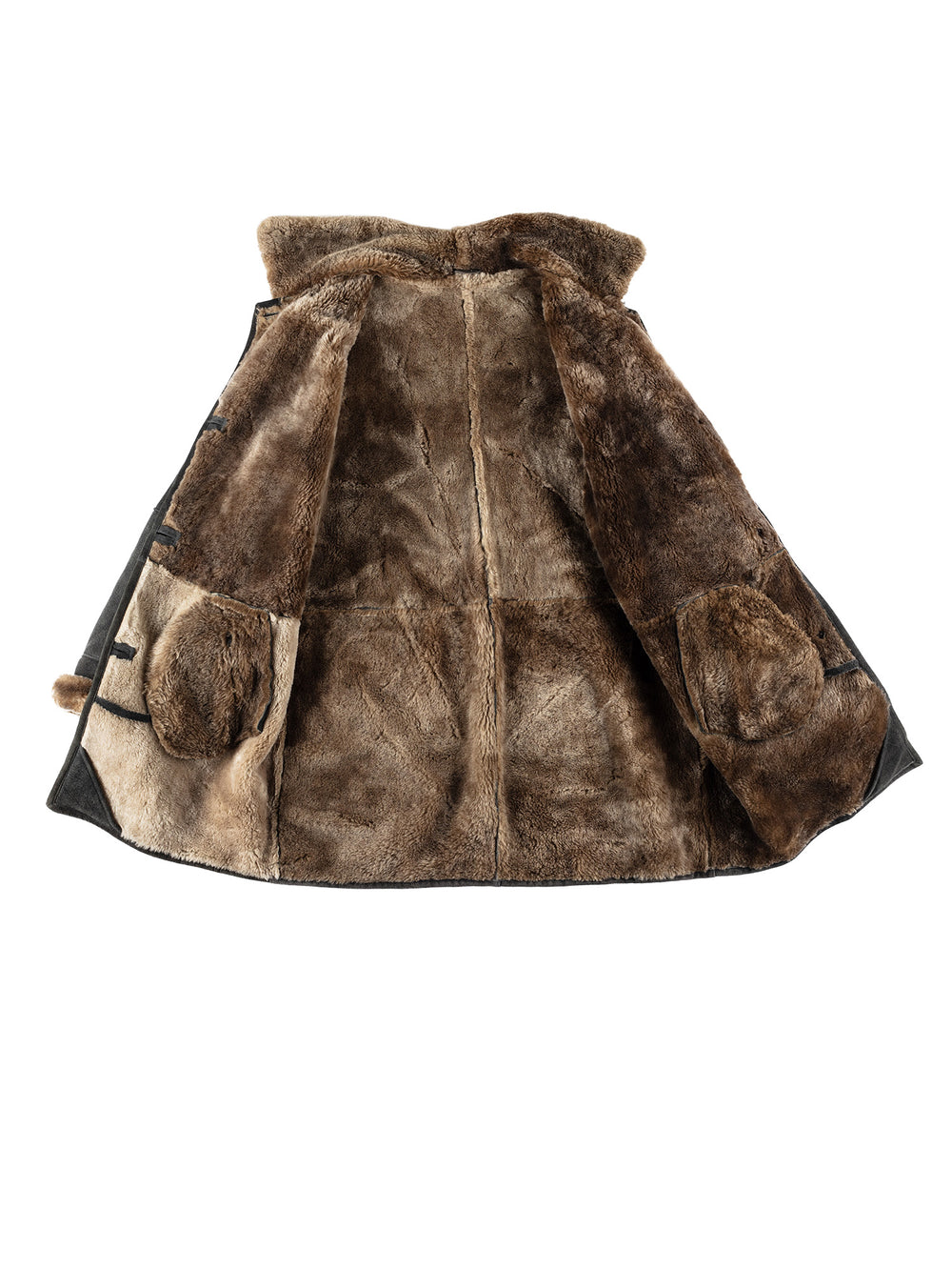 Vintage 80's Women Sheepskin Coat in BlackMN620