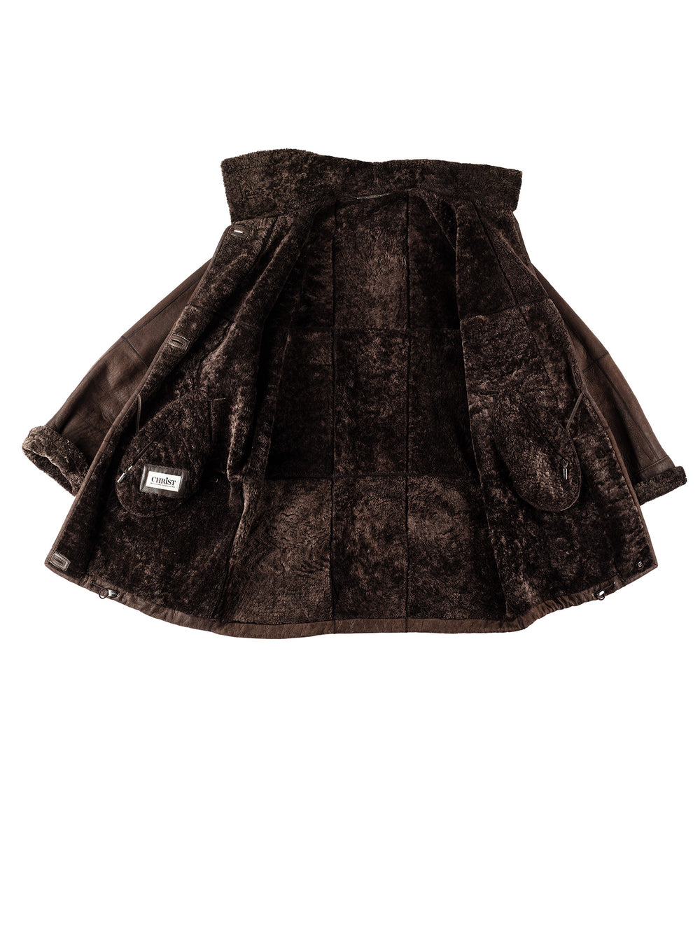 Vintage 80's Women Sheepskin Coat in BrownMN539