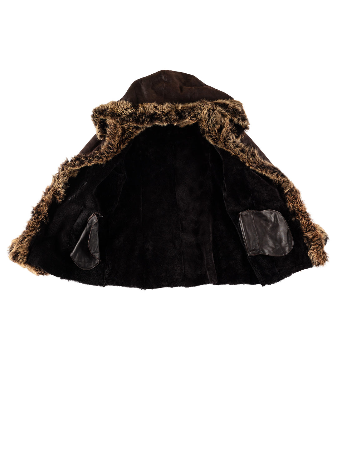 Vintage 70's Women Sheepskin Coat in BrownMN678
