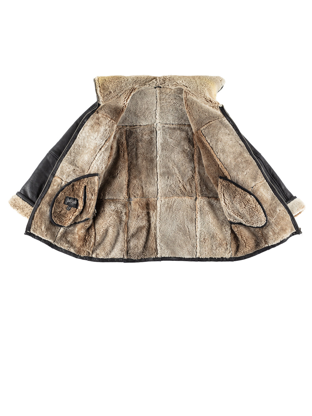 Vintage 80's Women Sheepskin Jacket in BlackMN452