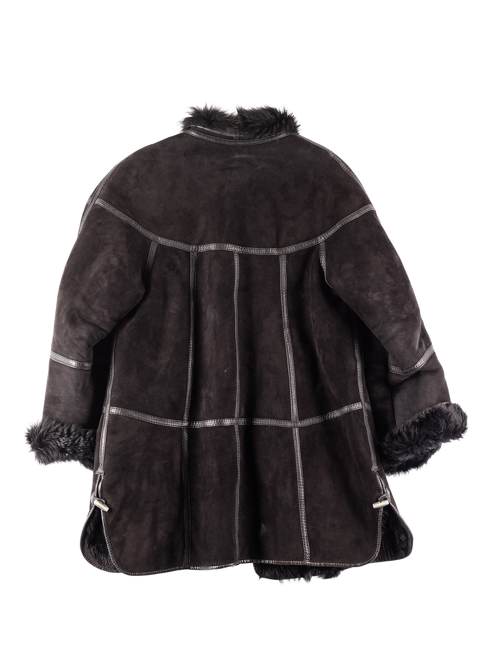 Vintage 00's Women Sheepskin Coat in Black
