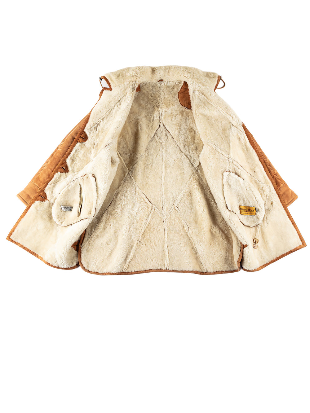 Vintage 80's Women Sheepskin Coat in BrownMN703