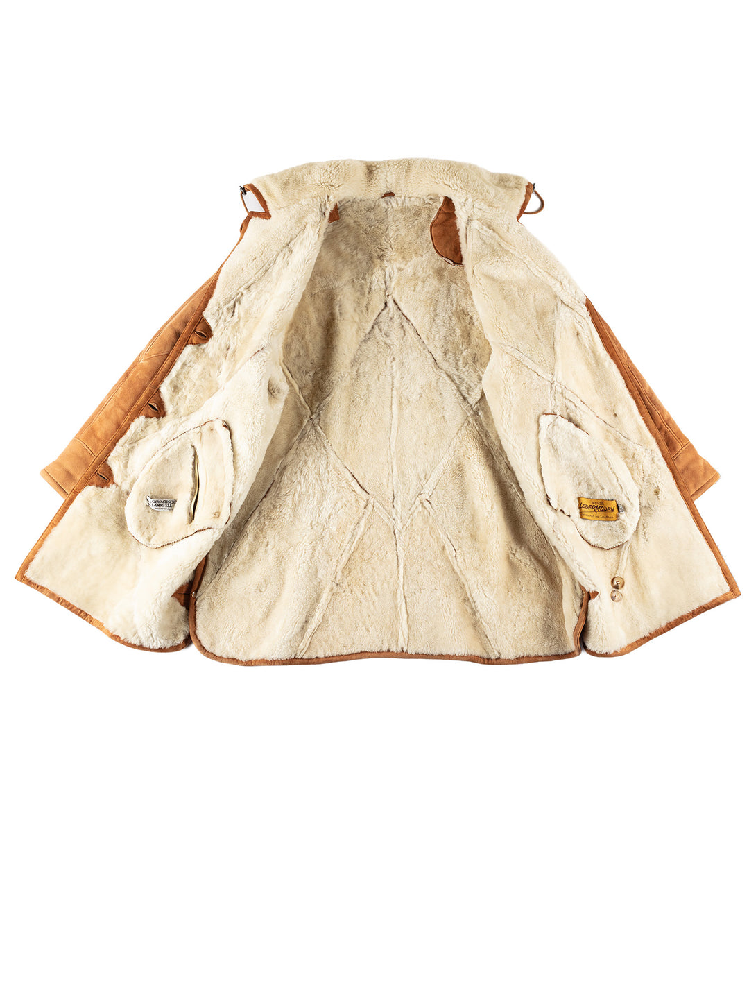 Vintage 80's Women Sheepskin Coat in BrownMN703