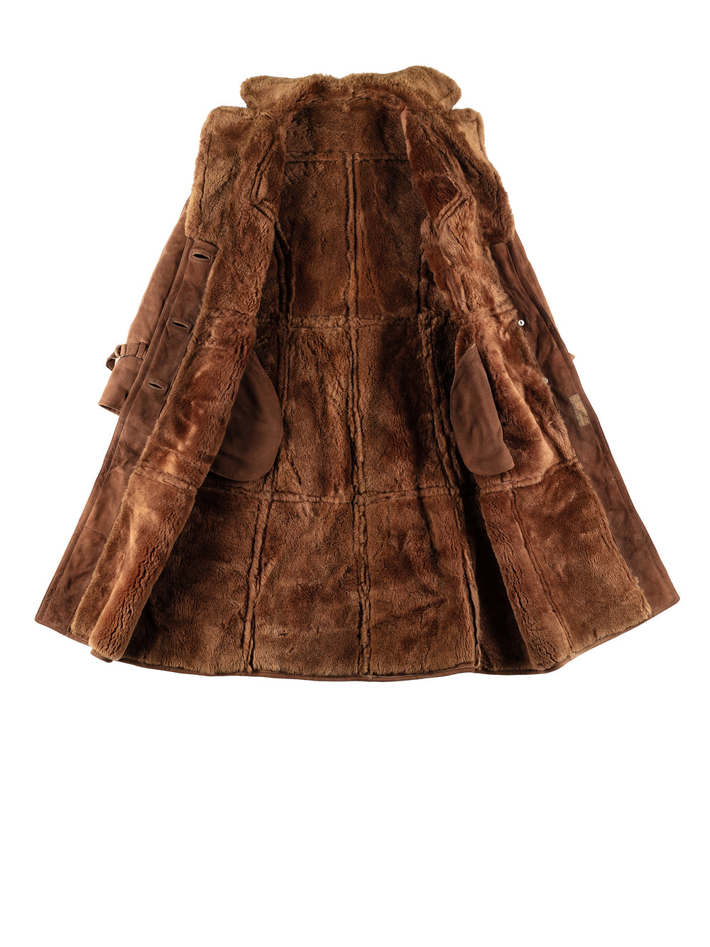 Vintage 70's Women Sheepskin Coat in BrownMN647