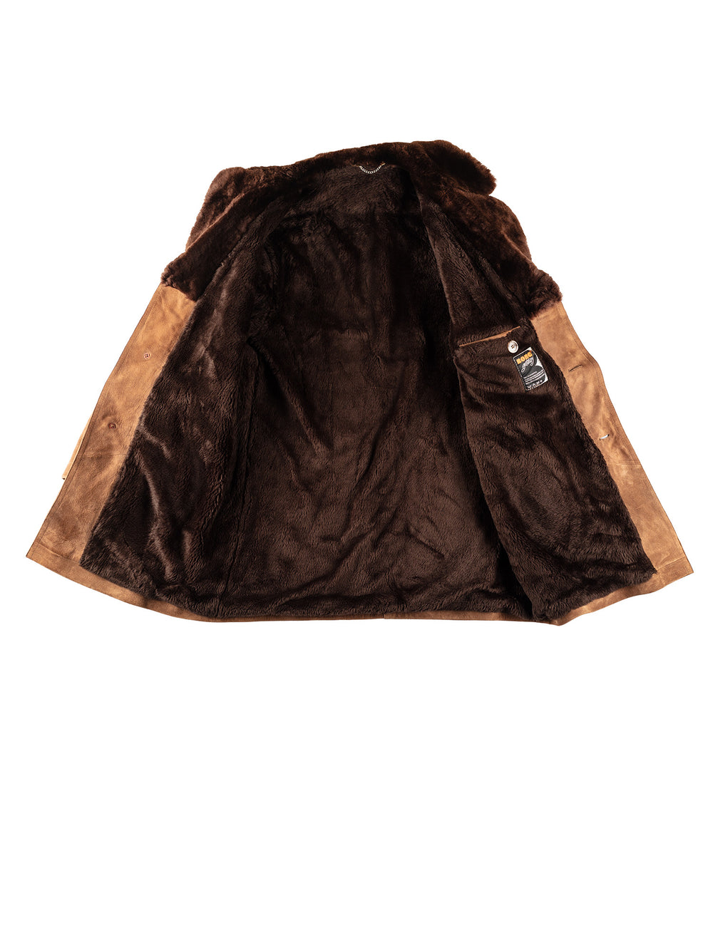 Vintage 70's Men Faux Sheepskin Coat in BrownVN321