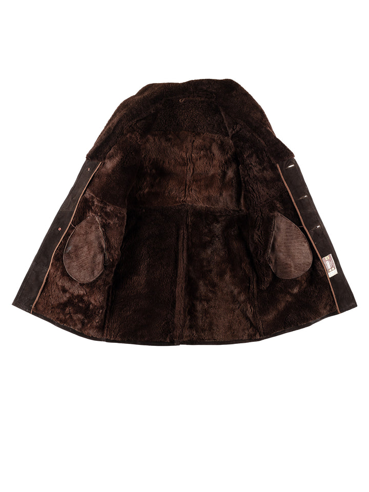 Vintage 70's Men Sheepskin Coat in BrownVN670