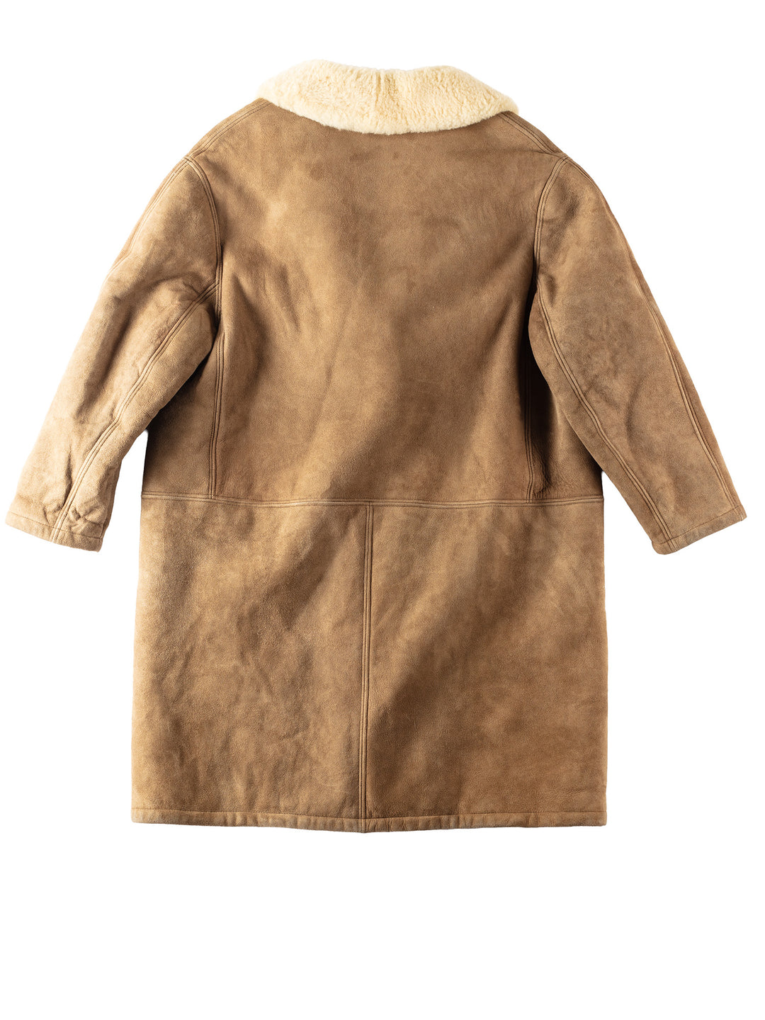 Vintage 70's Women Sheepskin Shearling Coat in Brown