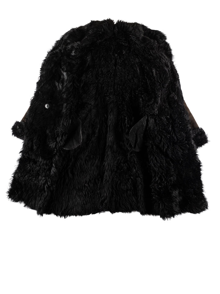 Vintage 70's Women Sheepskin Coat in BlackMN508