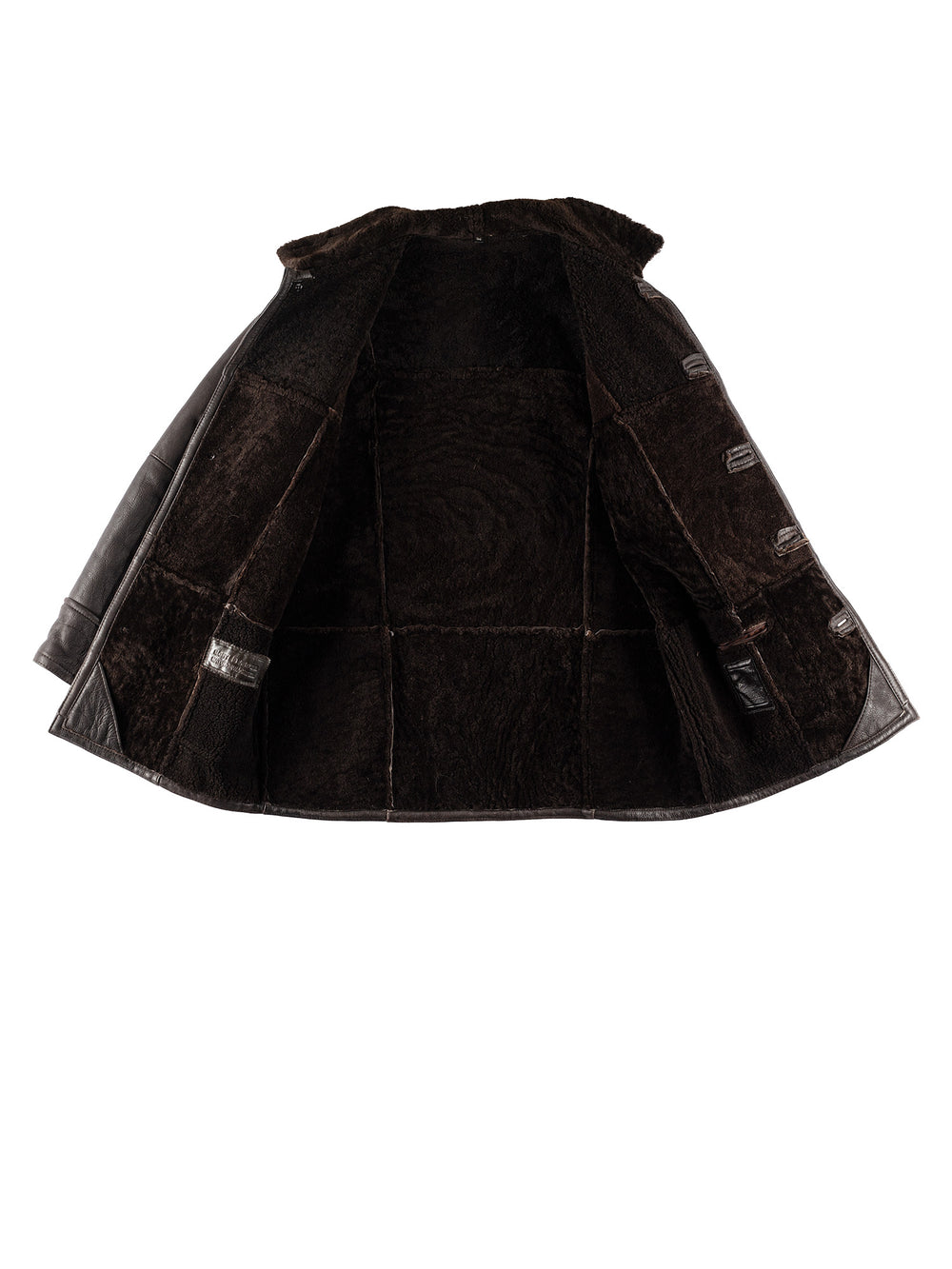 Vintage 80's Men Sheepskin Coat in BrownVN774