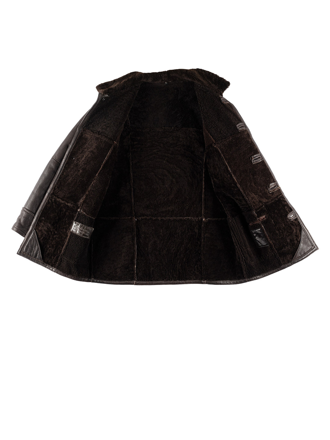 Vintage 80's Men Sheepskin Coat in BrownVN774