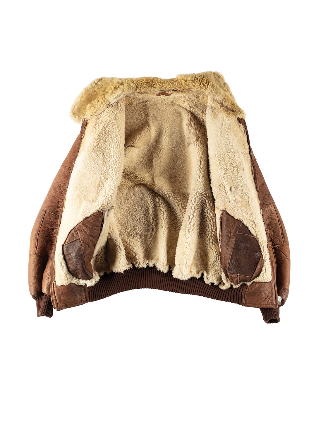 Vintage 80's Men Sheepskin Jacket in BrownVN408