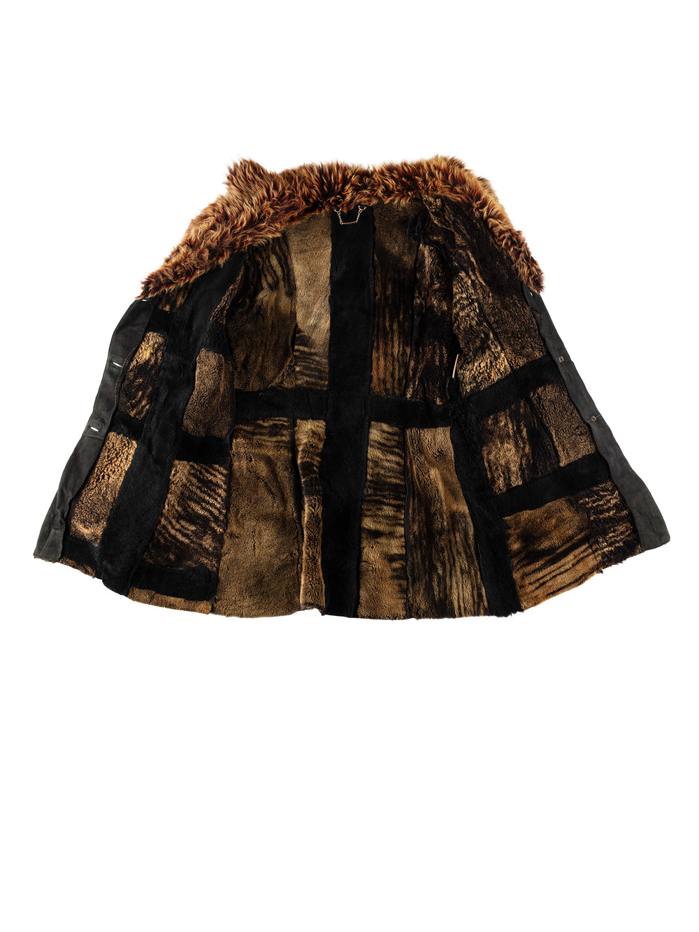 Vintage 70's Women Sheepskin Coat in BlackMN630