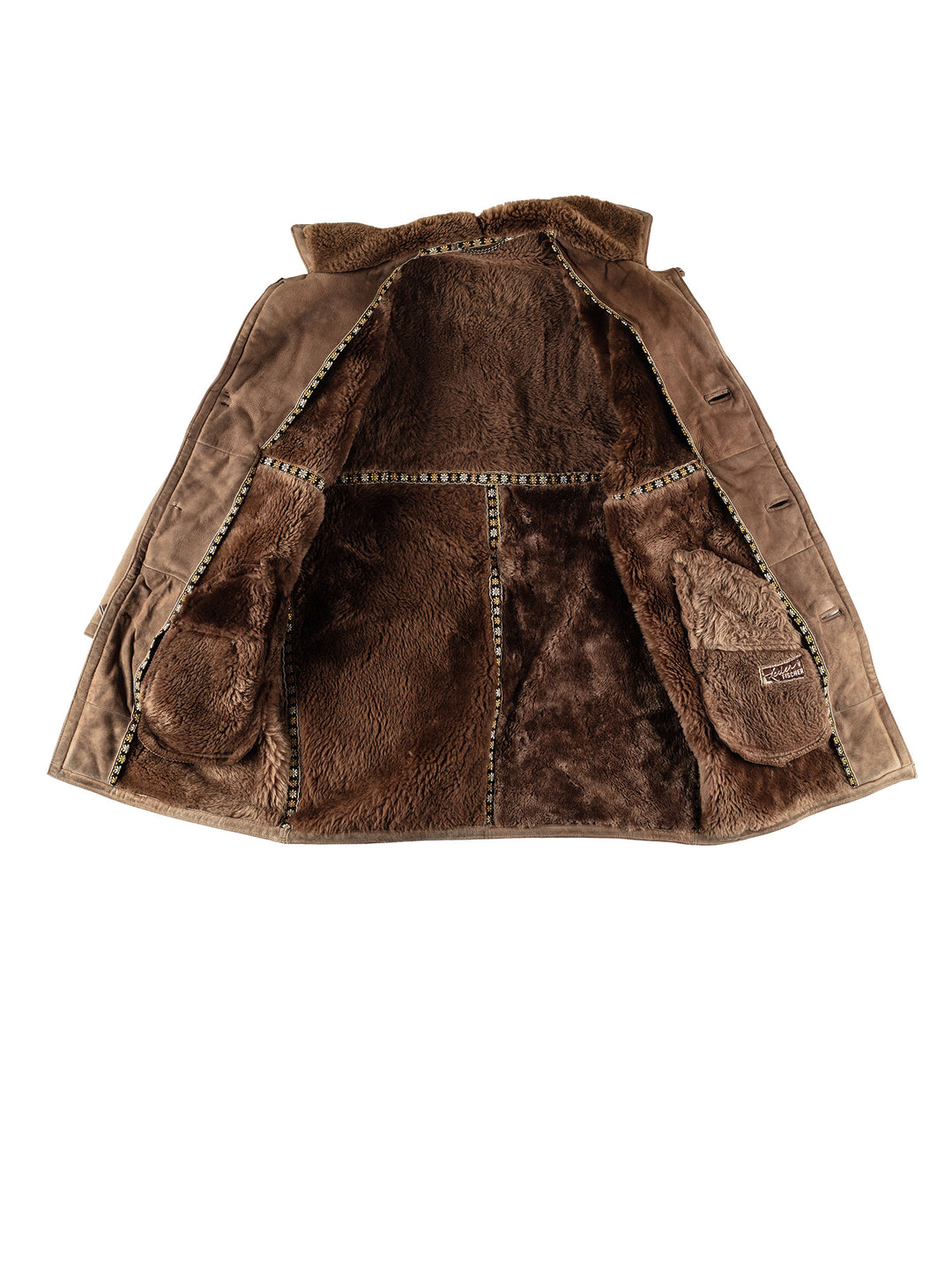 Vintage 70's Men Sheepskin Coat in BeigeVN692
