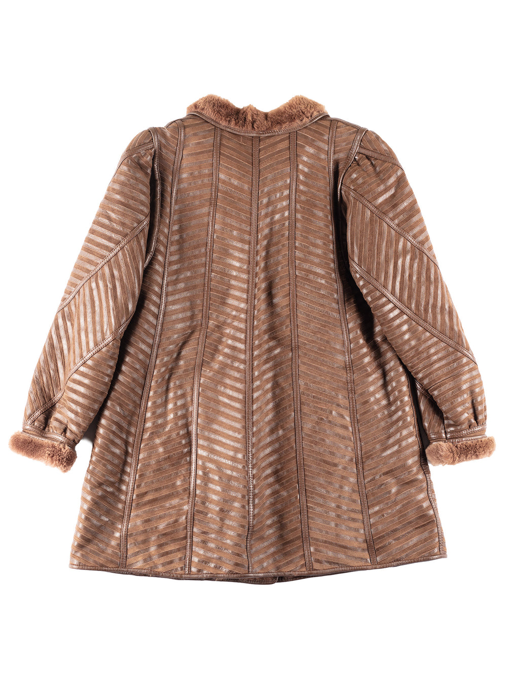 Vintage 00's Women Sheepskin Coat in Brown