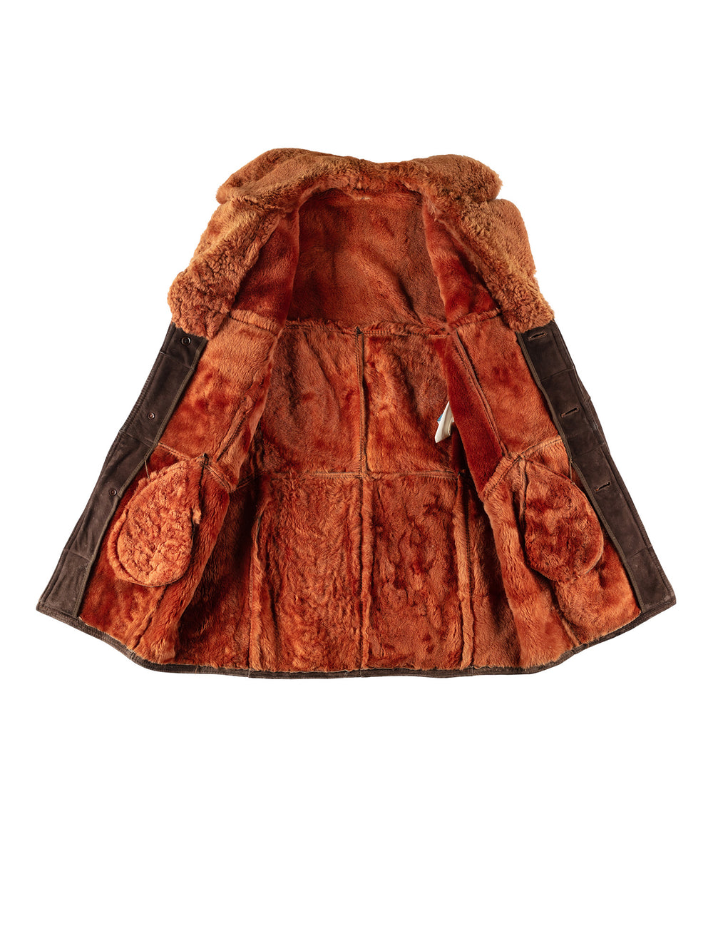 Vintage 70's Men Sheepskin Coat in BrownVN685