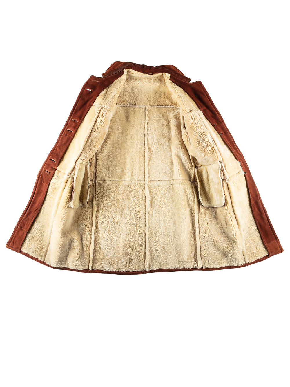 Vintage 80's Women Sheepskin Coat in BrownMN443