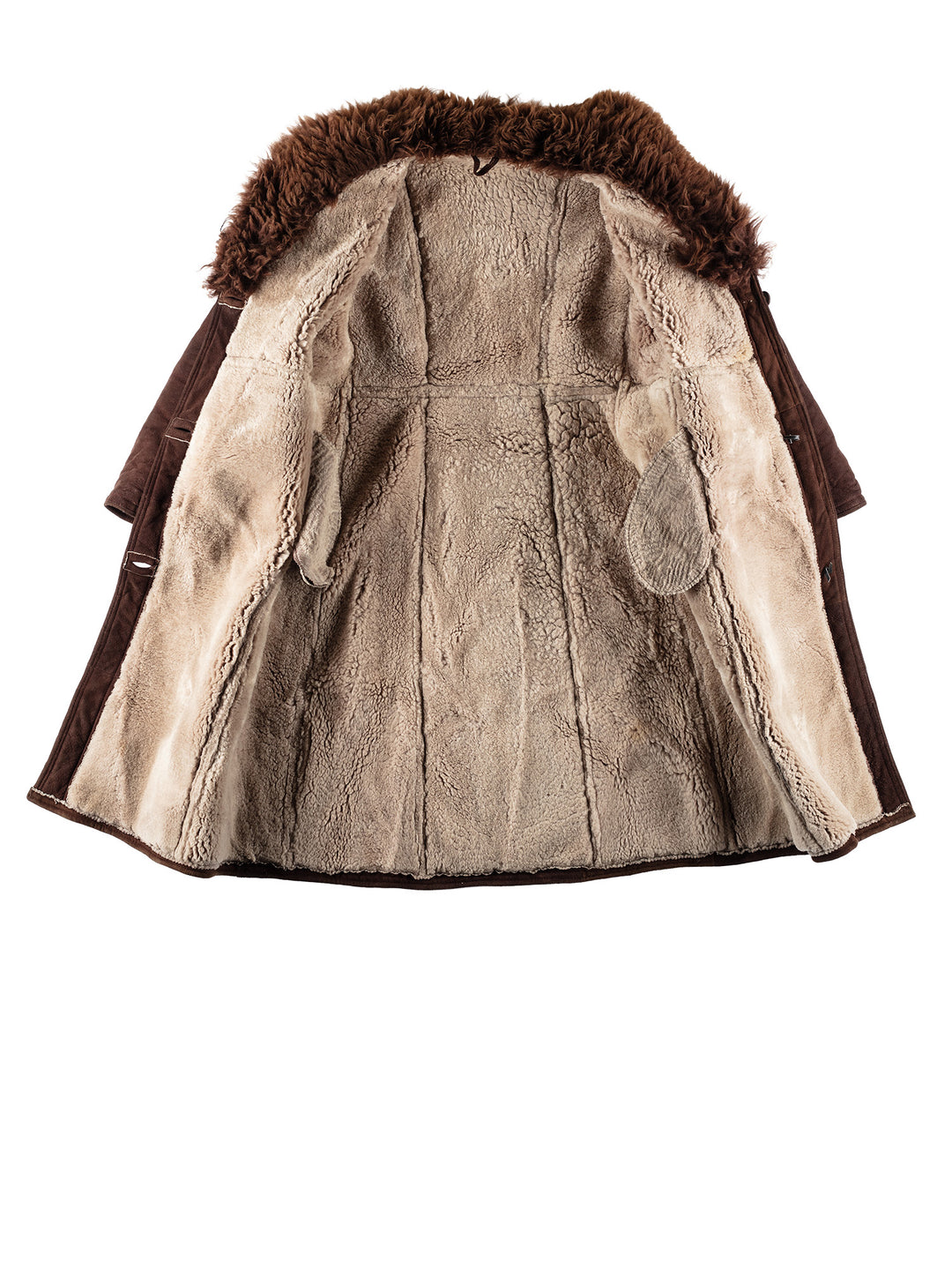 Vintage 70's Women Sheepskin Coat in BrownMN506