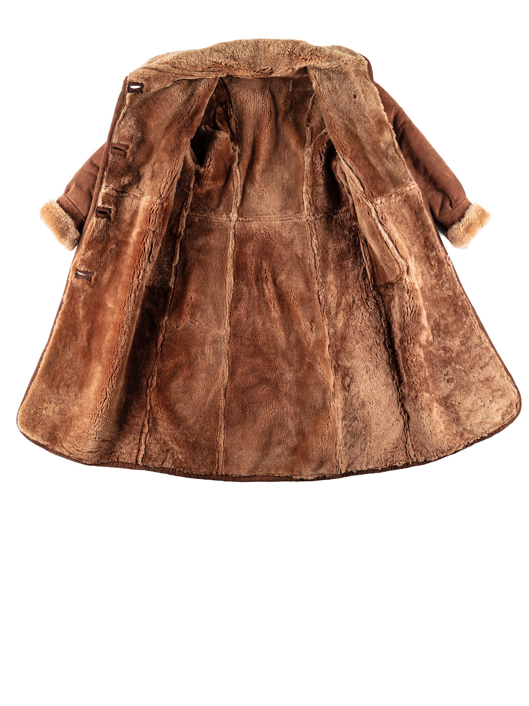 Vintage 70's Women Sheepskin Coat in BrownMN328