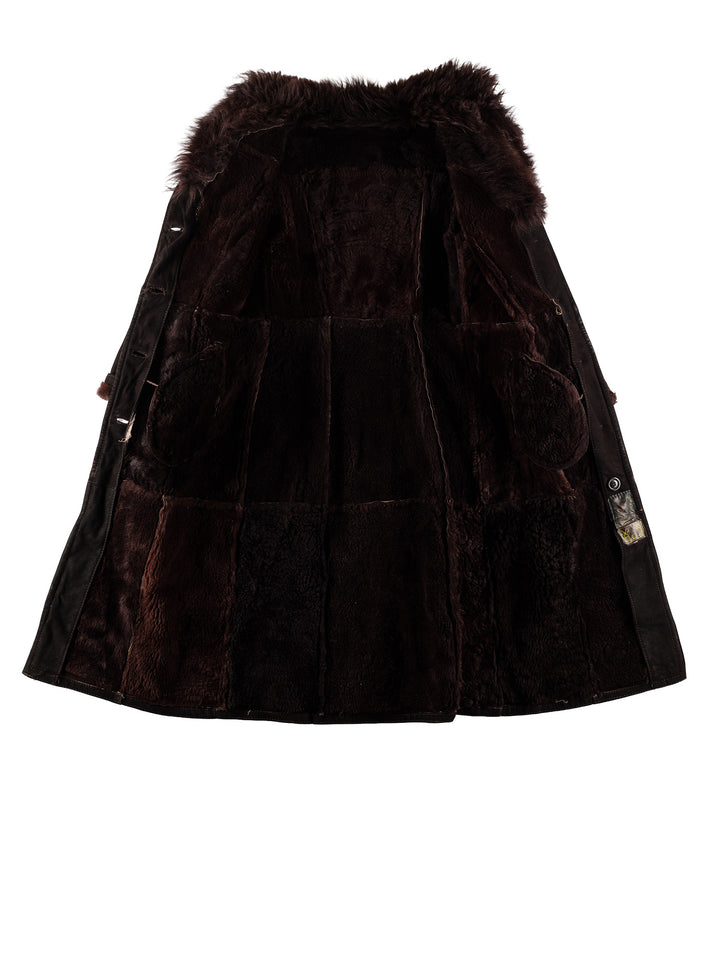 Vintage 70's Women Sheepskin Coat in BrownMN686