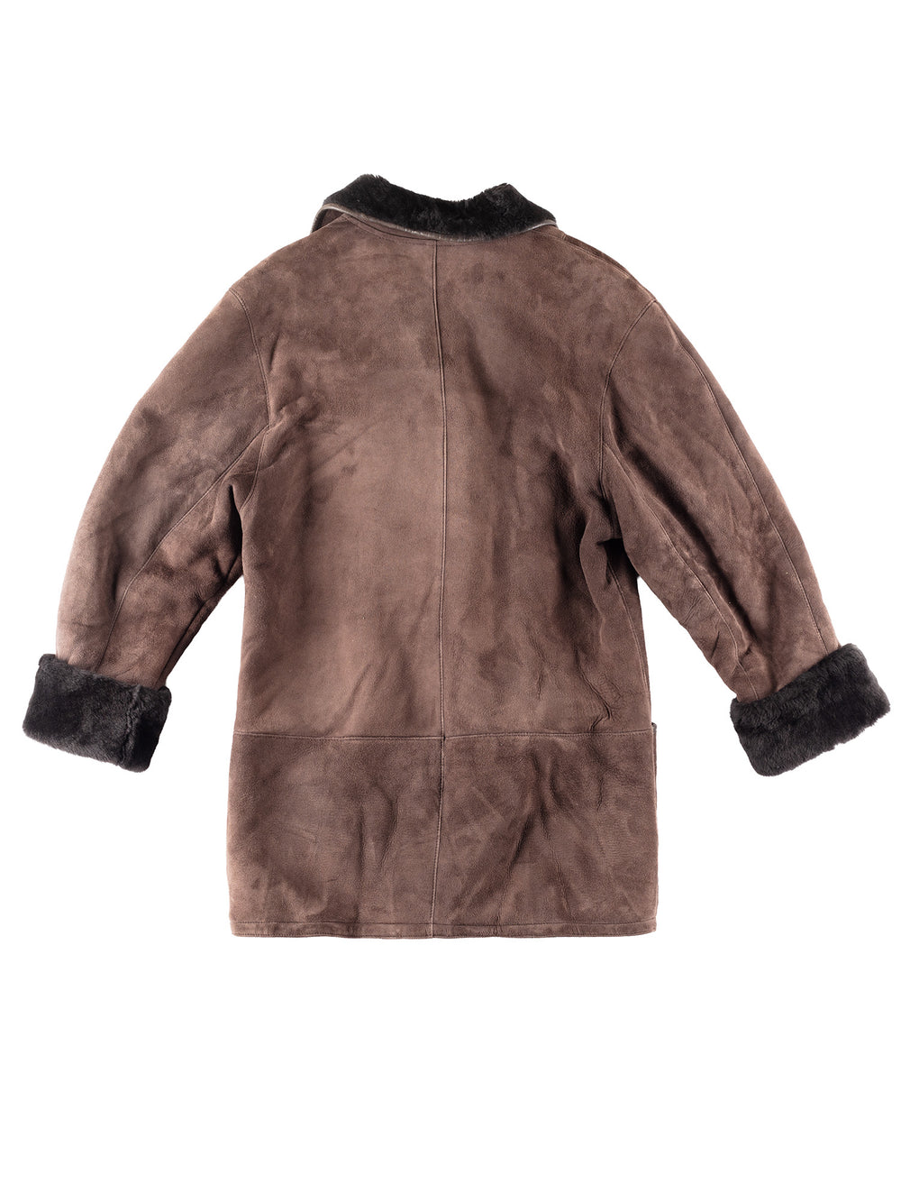 Vintage 90's Women Sheepskin Coat in Brown