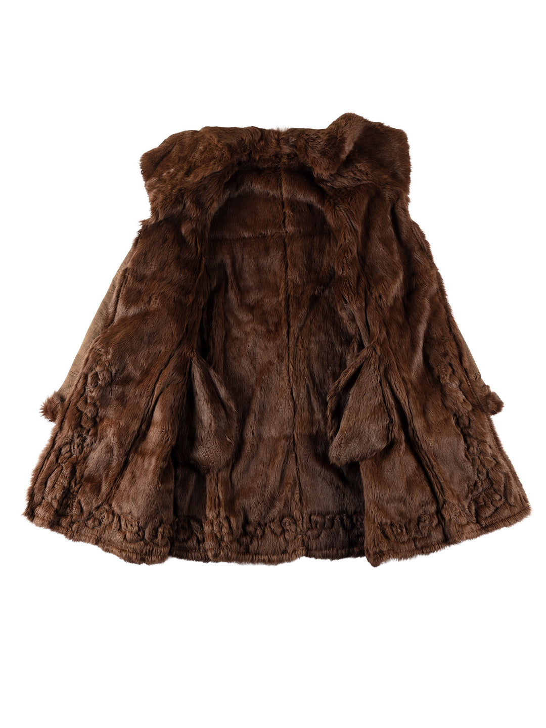 Vintage 00's Women Sheepskin Coat in BrownMN585