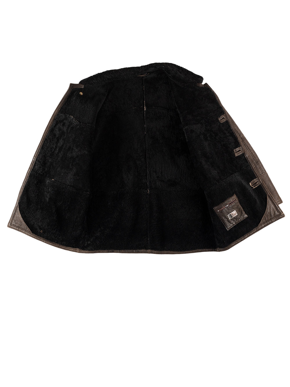 Vintage 80's Men Sheepskin Coat in BrownVN672