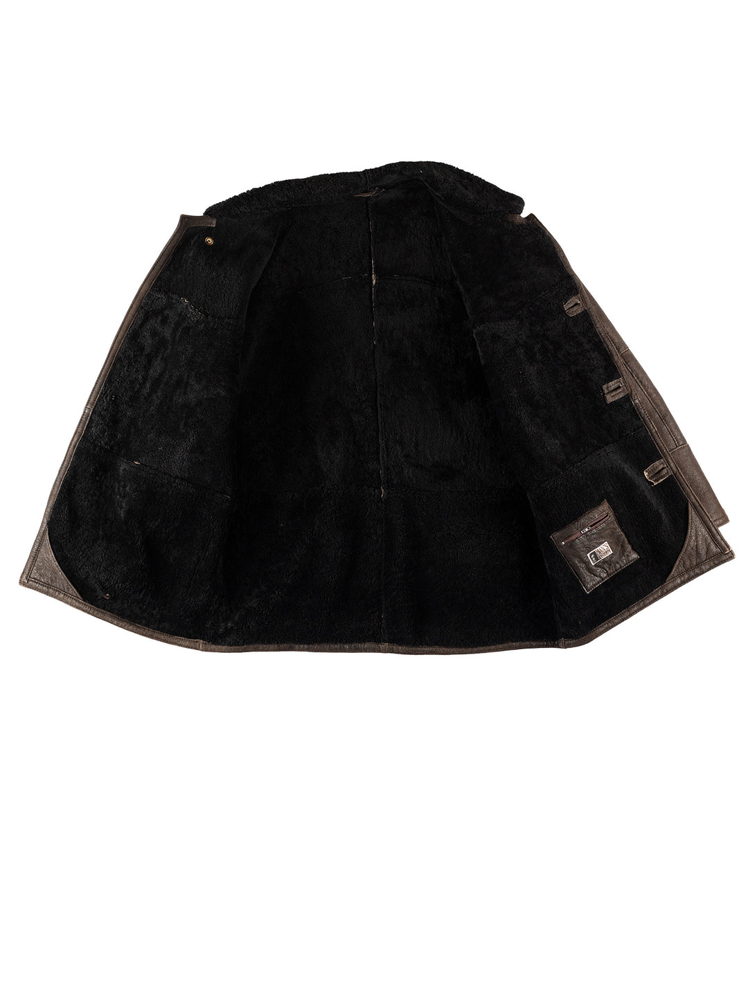 Vintage 80's Men Sheepskin Coat in BrownVN672