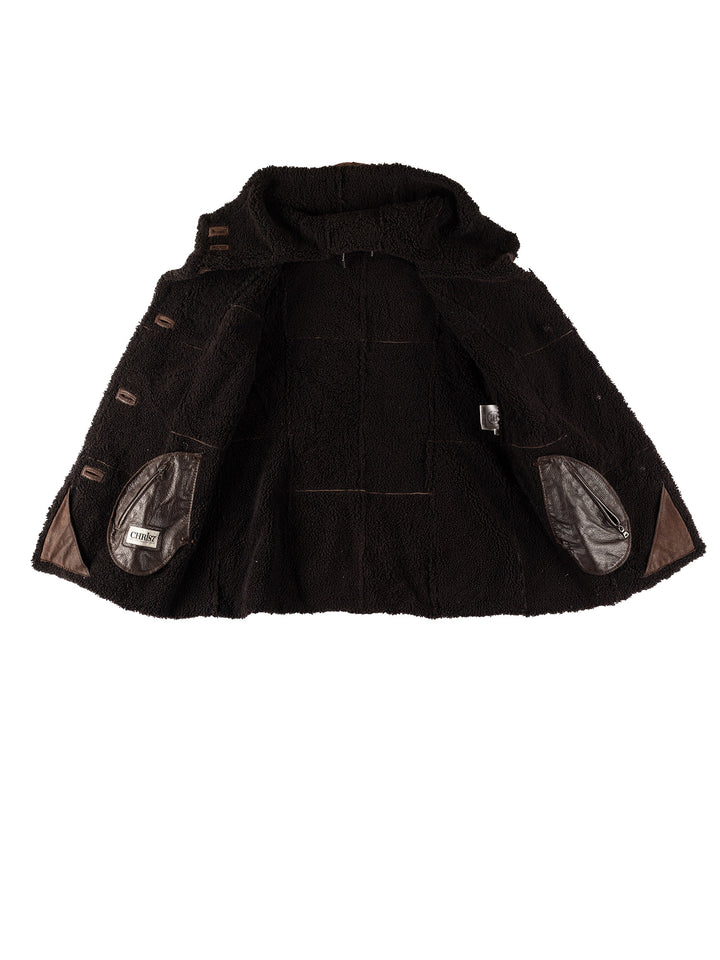 Vintage 70's Women Sheepskin Coat in BrownMN606