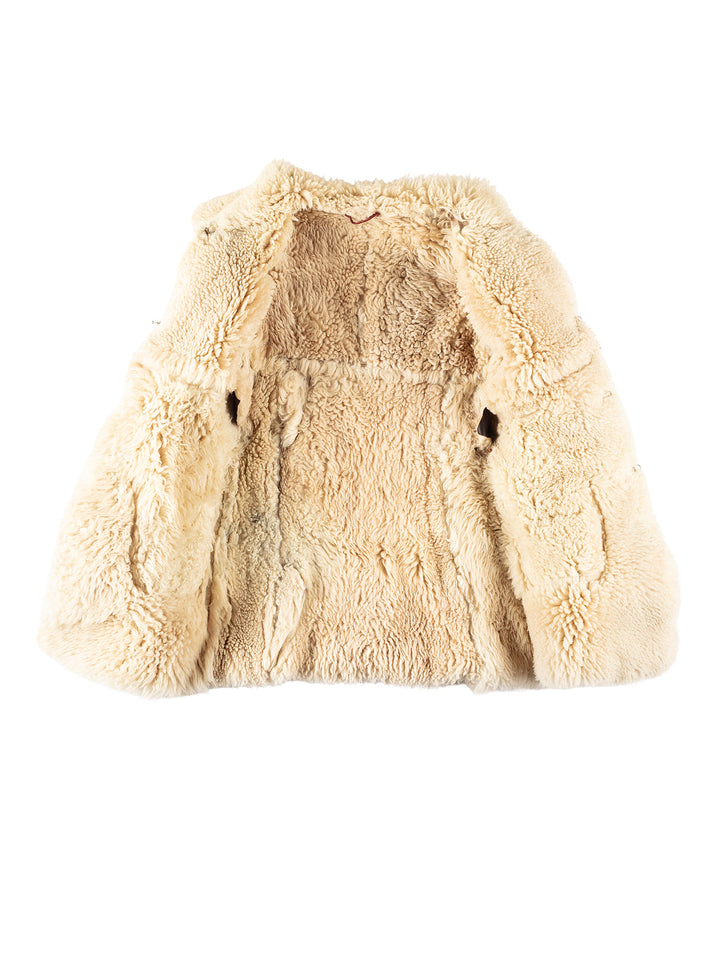 Vintage 70's Women Sheepskin Coat in BrownMN303