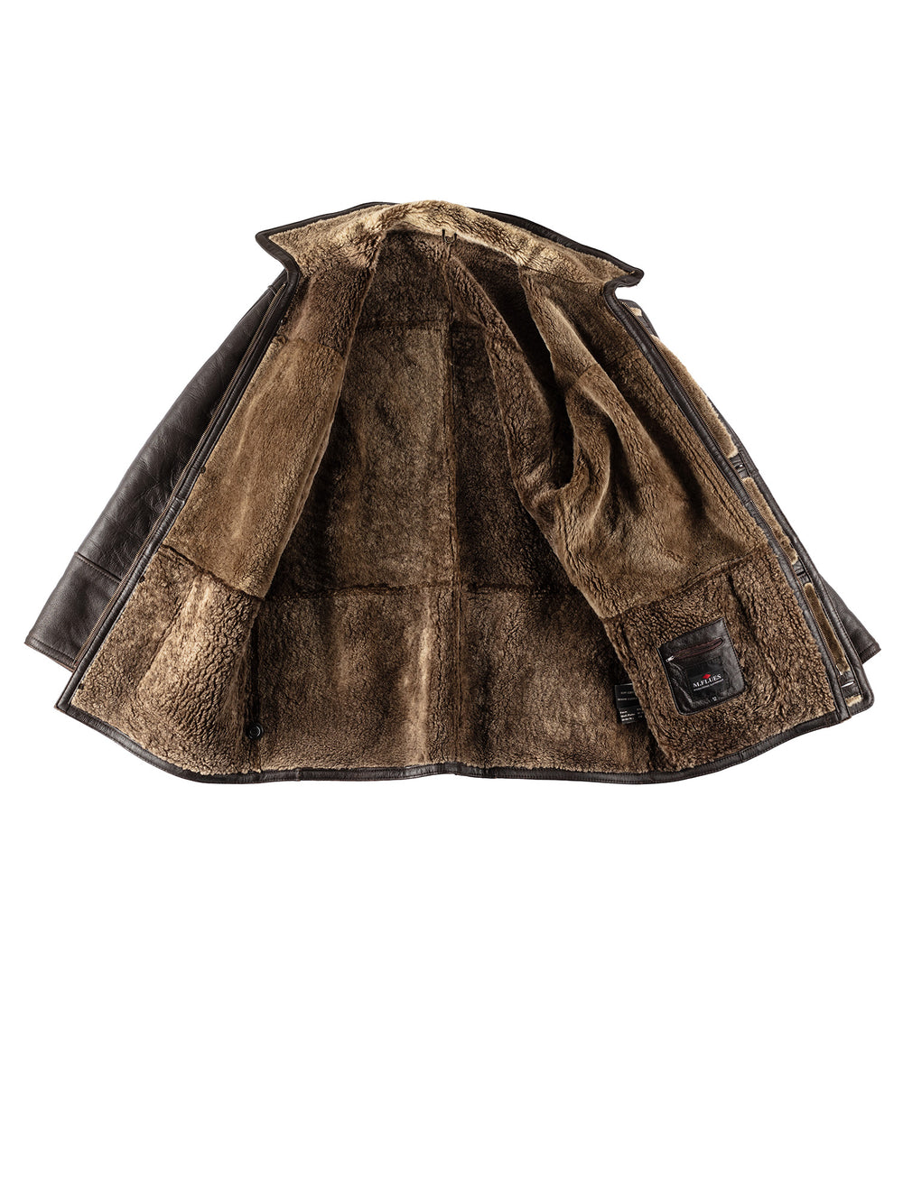 Vintage 80's Men Sheepskin Coat in BrownVN422