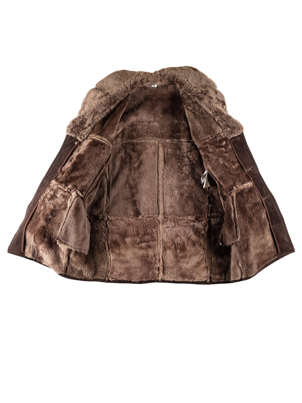 Vintage 70's Men Sheepskin Coat in BrownVN673