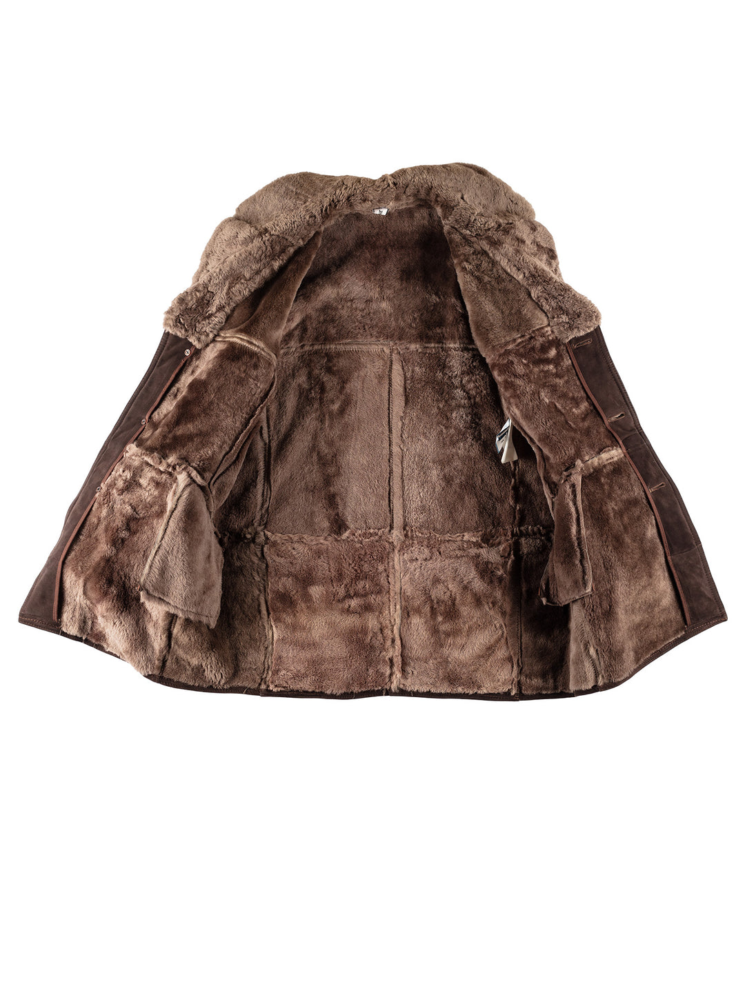Vintage 70's Men Sheepskin Coat in BrownVN673