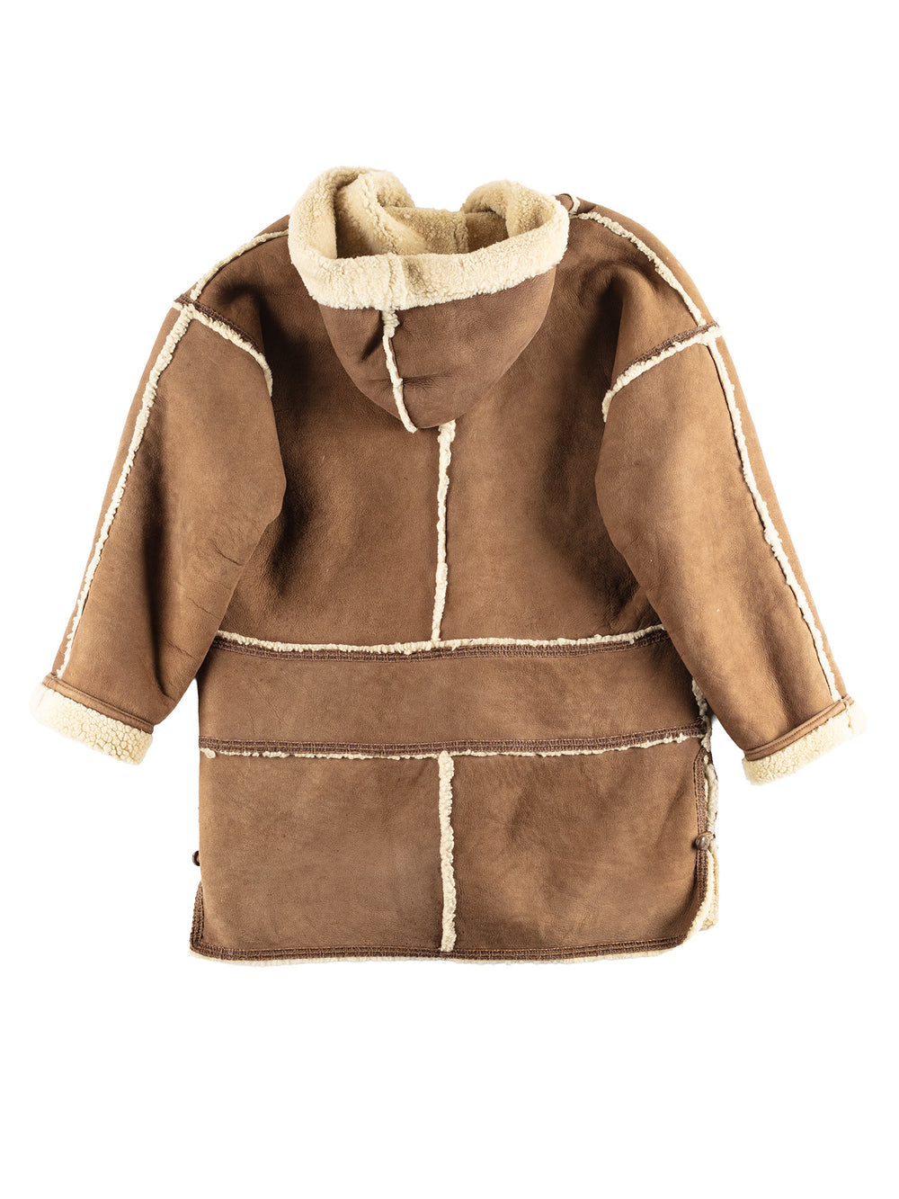 Vintage 90's Women Sheepskin Coat in Brown