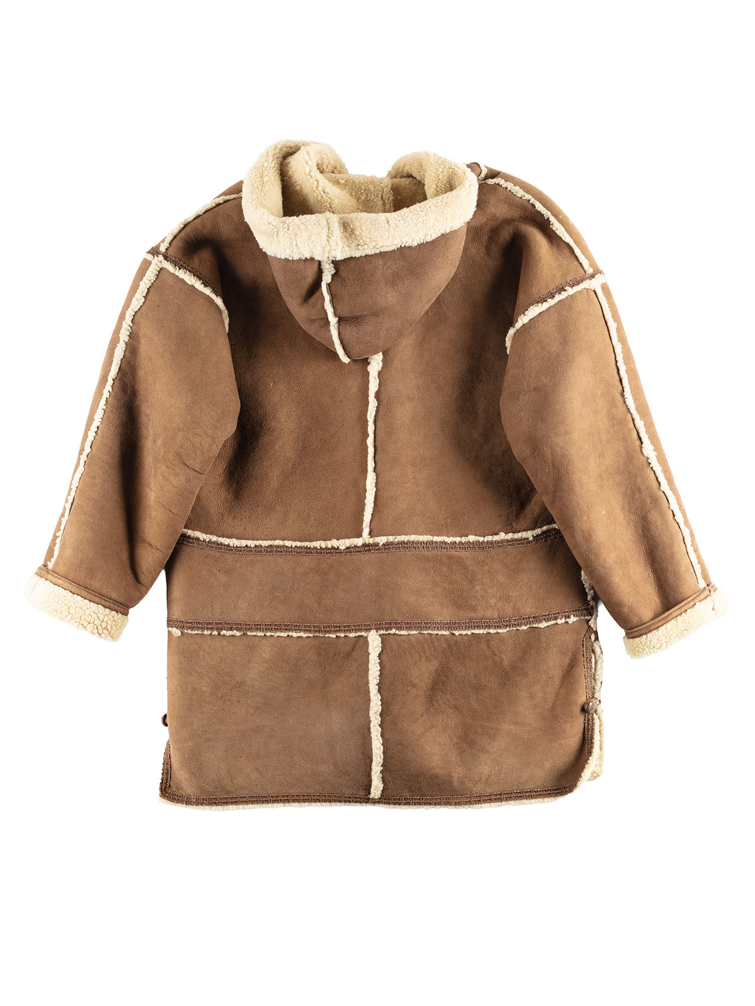 Vintage 90's Women Sheepskin Coat in Brown