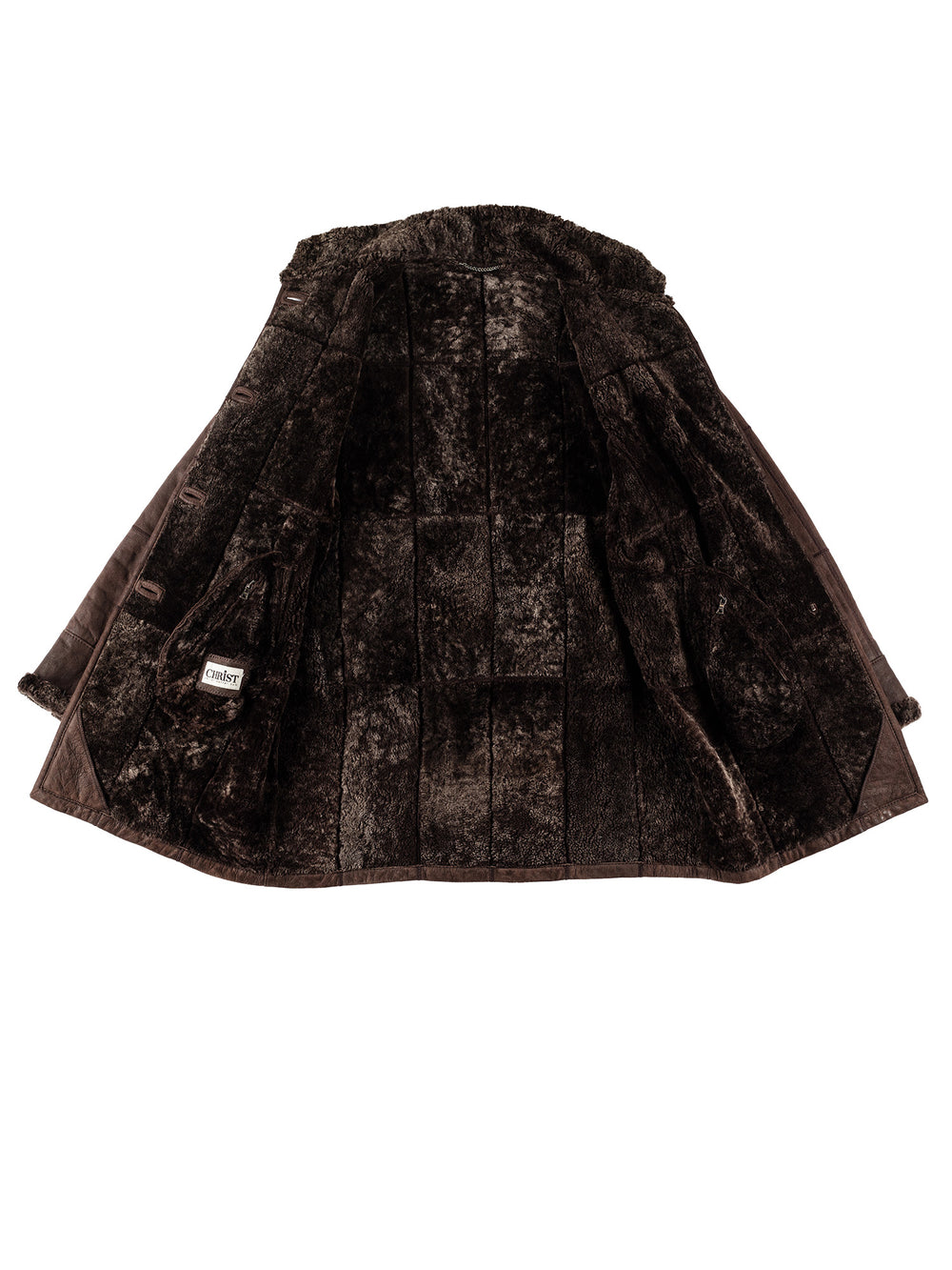 Vintage 80's Women Sheepskin Coat in BrownMN601