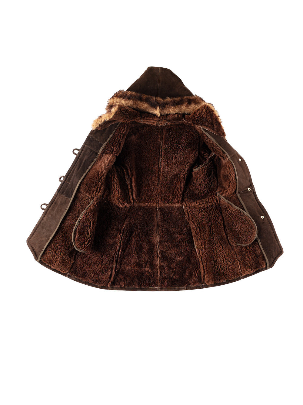 Vintage 70's Women Sheepskin Coat in BrownMN282