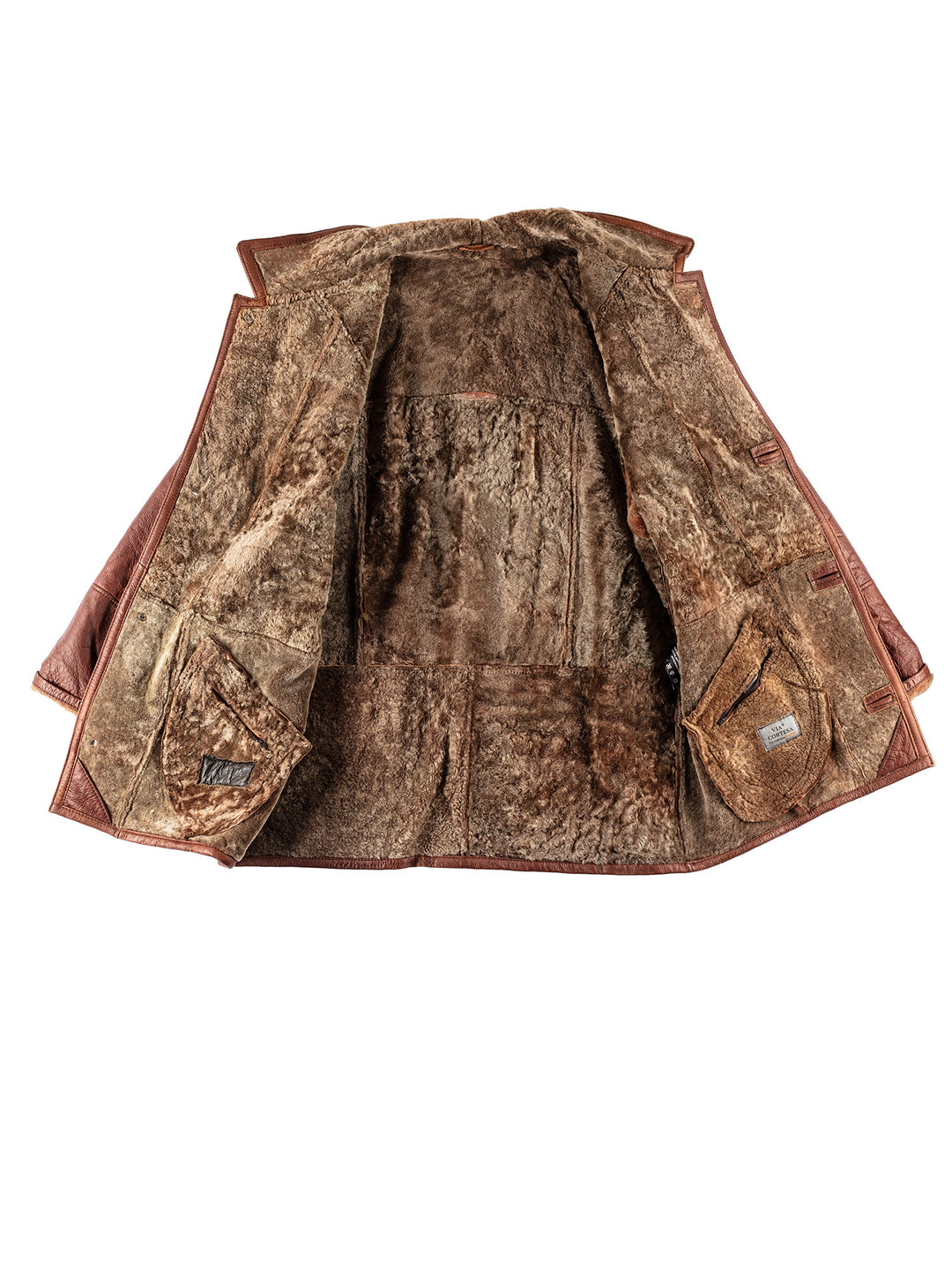 Vintage 80's Men Sheepskin Coat in BrownVN713