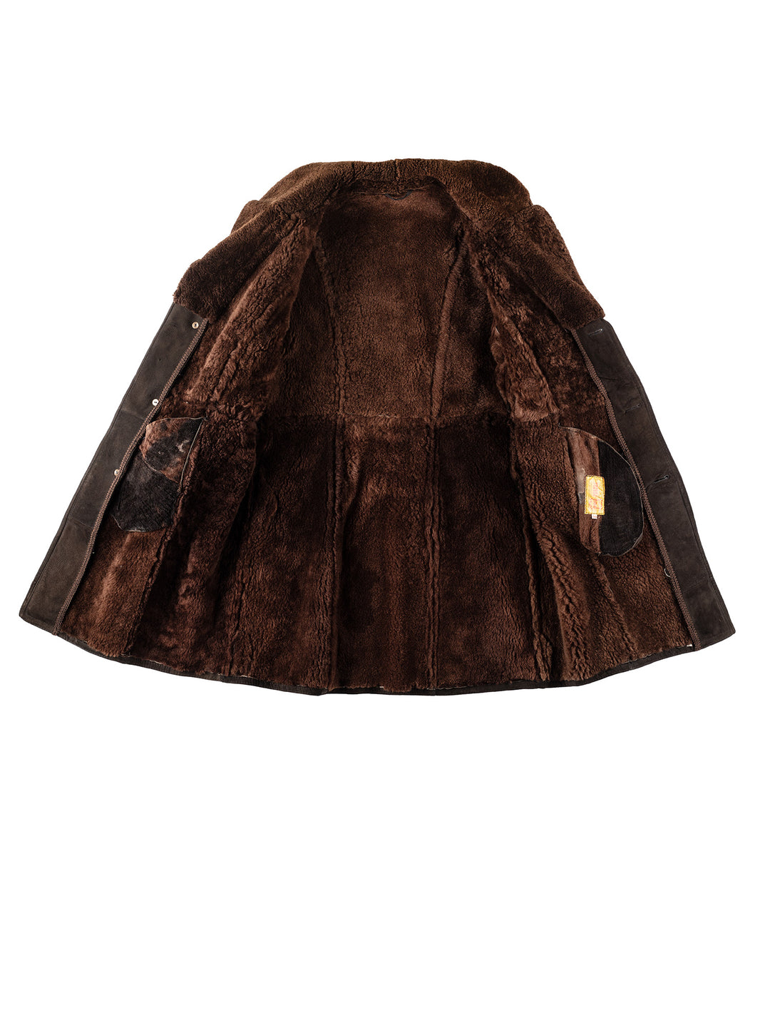 Vintage 70's Men Sheepskin Coat in BrownVN307