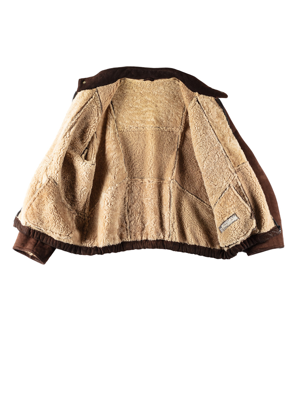 Vintage 80's Men Sheepskin Jacket in BrownVN423