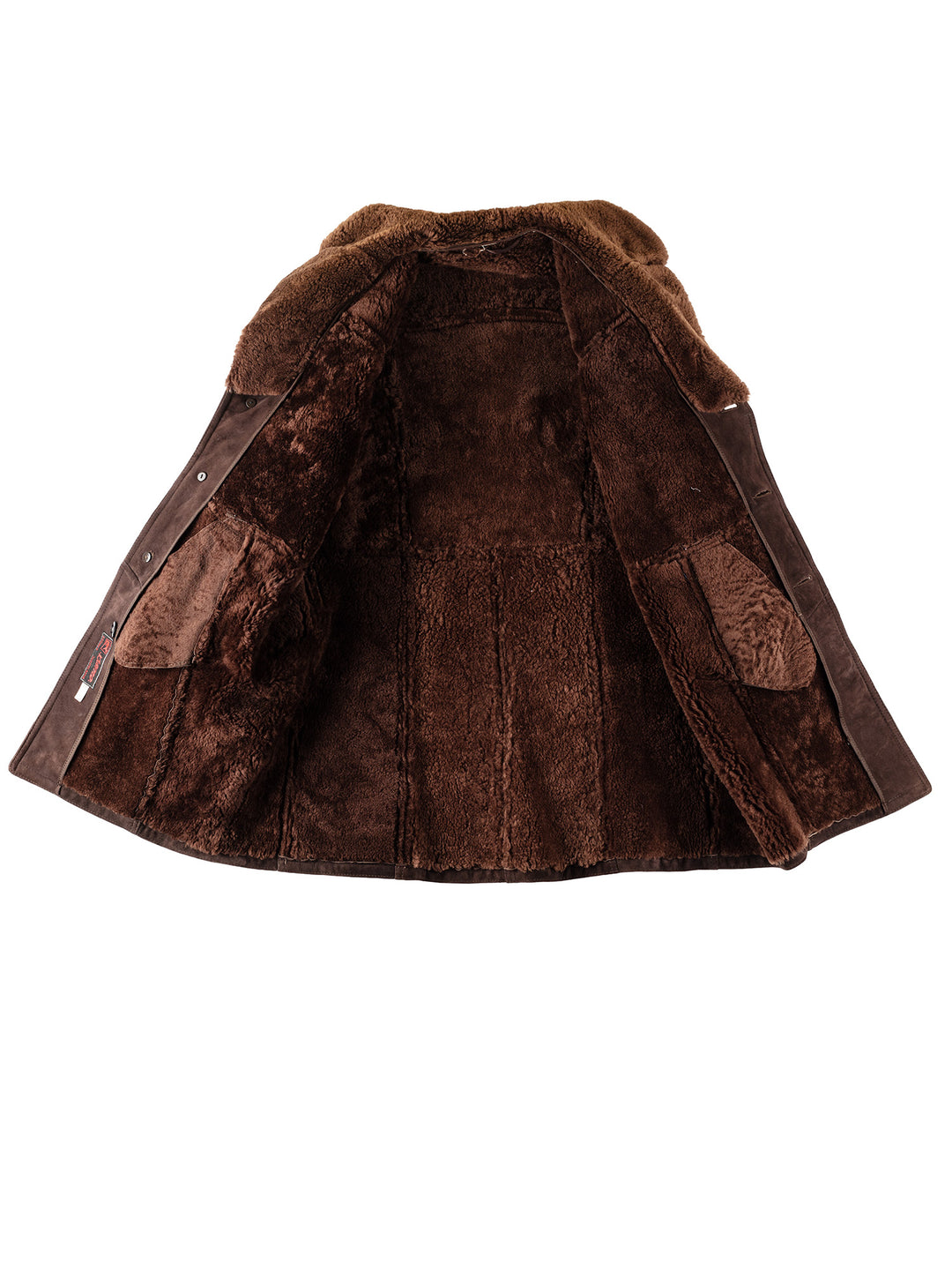 Vintage 70's Men Sheepskin Coat in BrownVN351