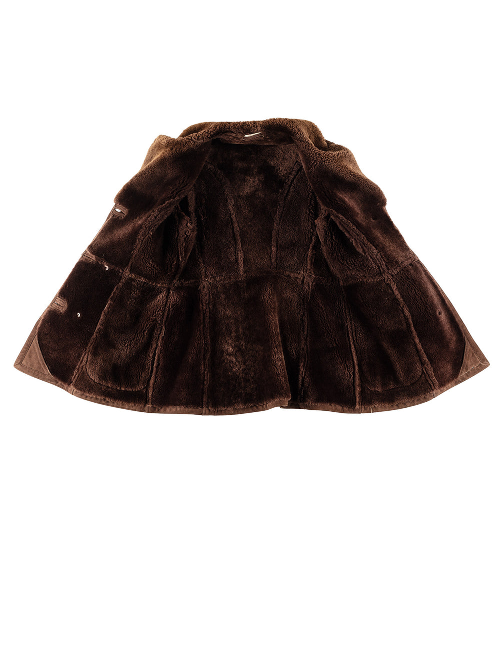 Vintage 70's Women Sheepskin Coat in BrownMN450
